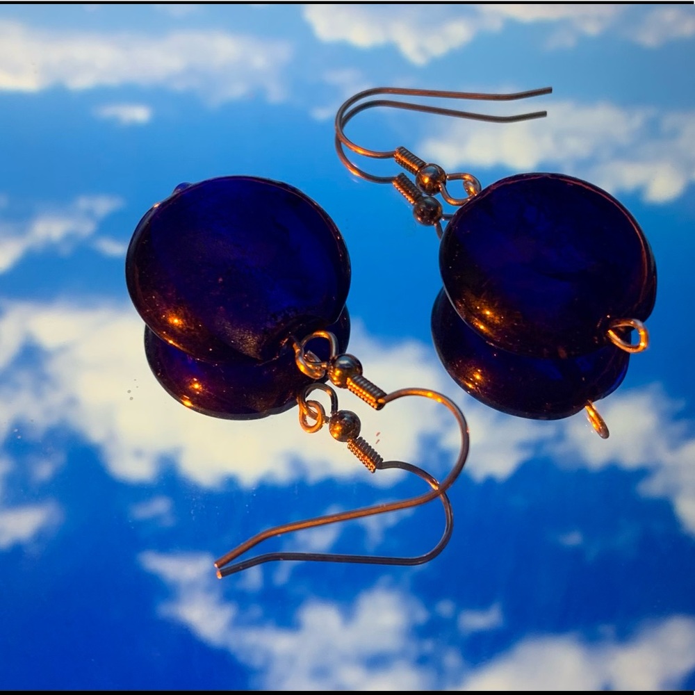 blue earrings